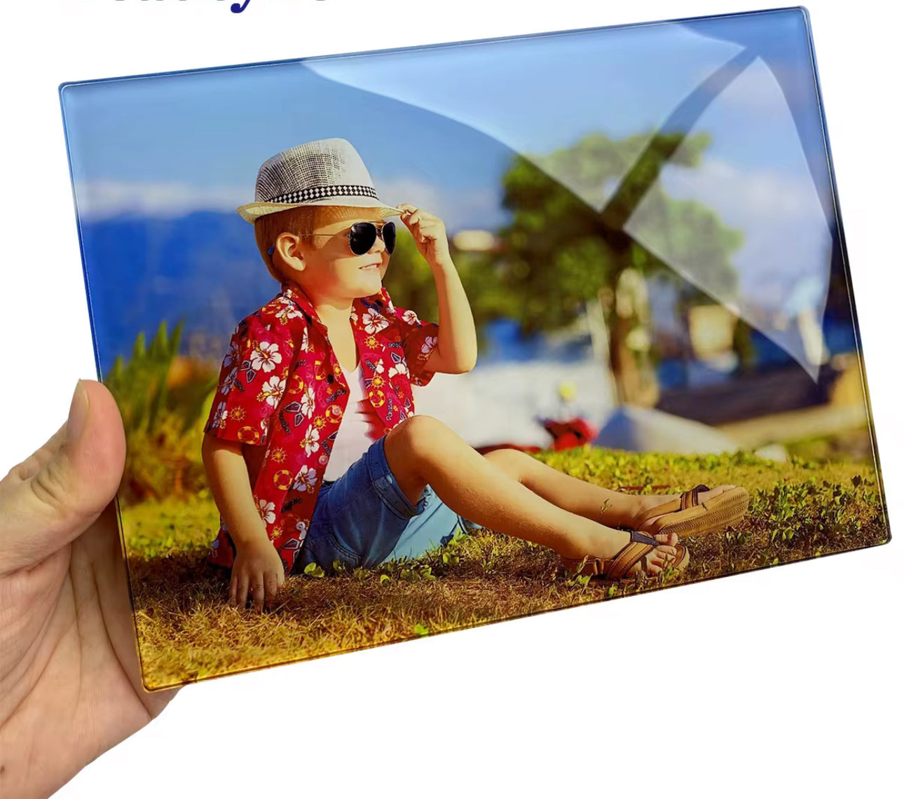 A1.Desktop photo panels with metal stand