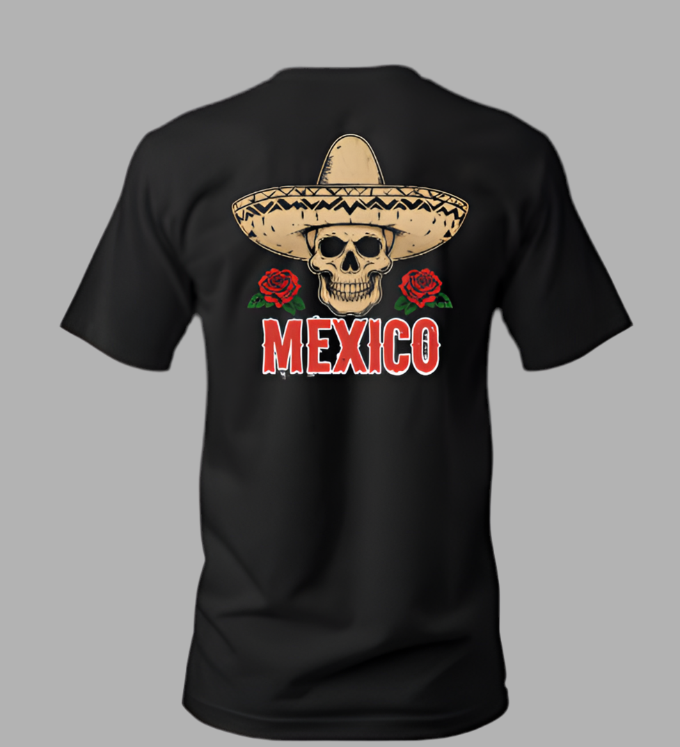 mariachi calavera back piece t-shirt