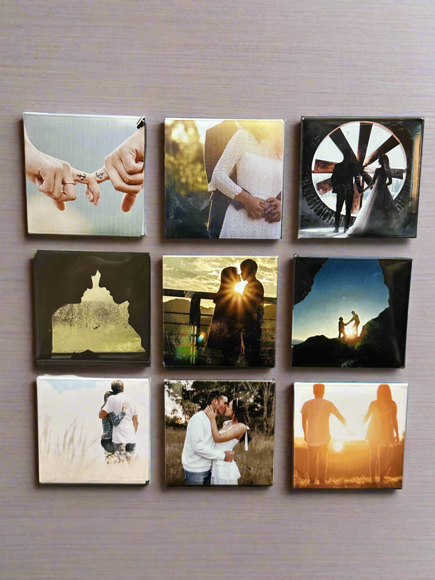 A7. Custom metal Photo Magnet Square
2X2" Set of 9