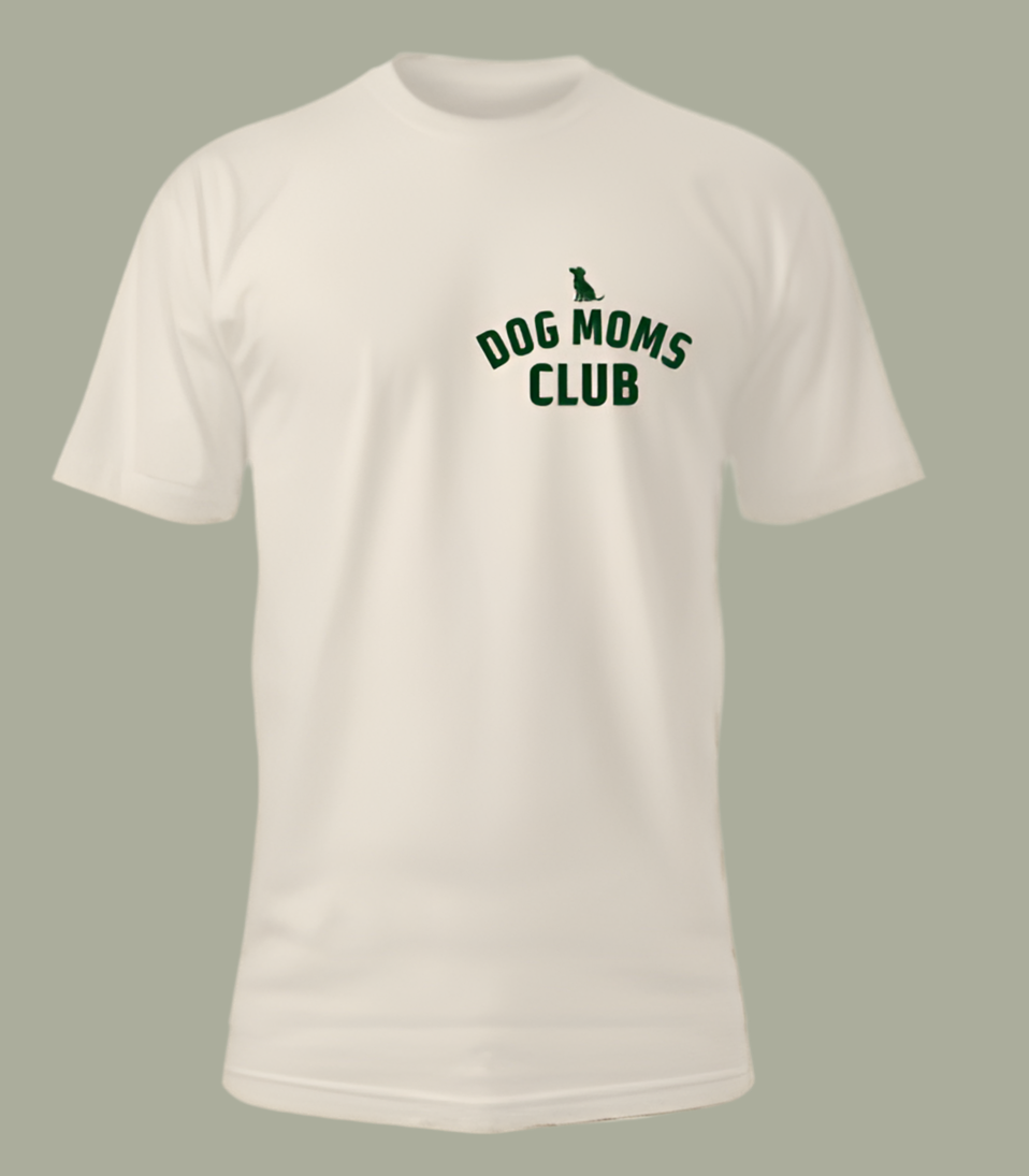 Dog mom left chest t-shirt