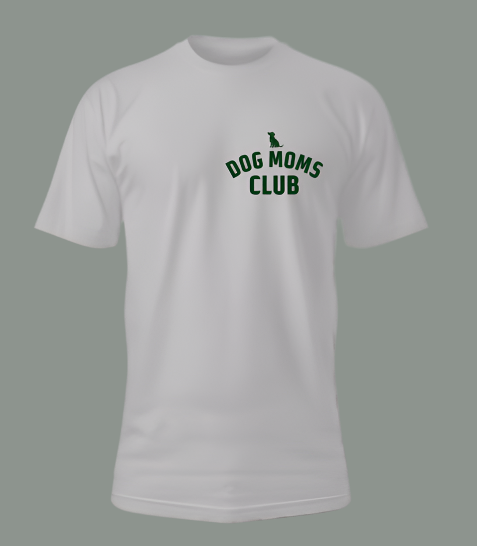 Dog mom left chest t-shirt